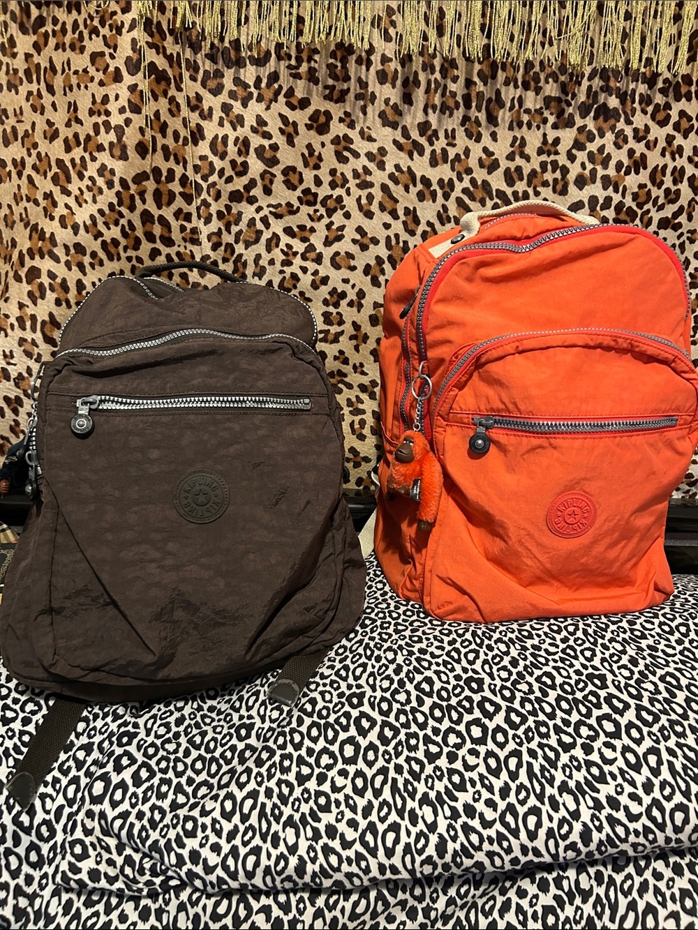 Kipling  2 bundle like new Orange Nylon Backpack - Casual Travel Daypack